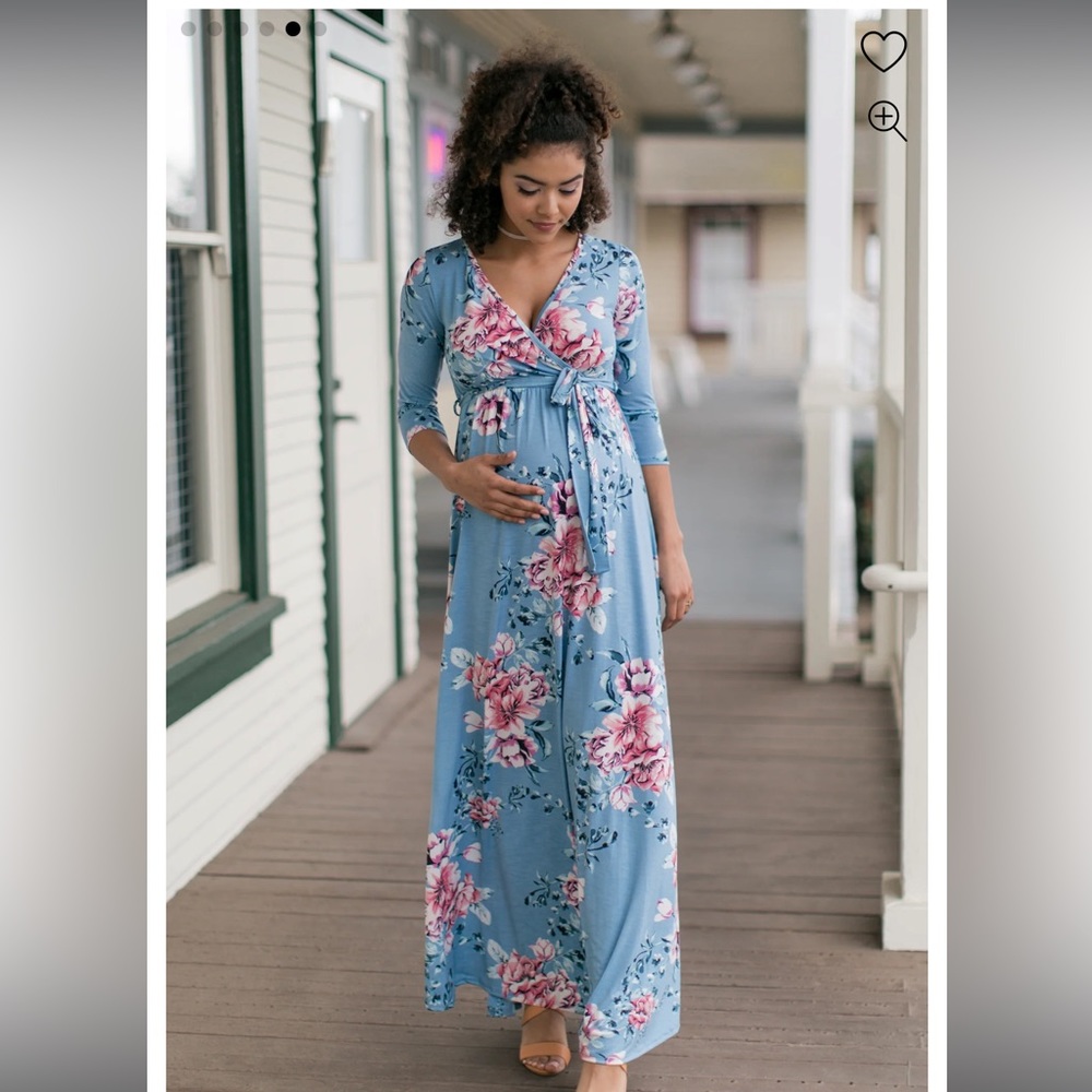Pinkblush Blue Floral Maxi Dress